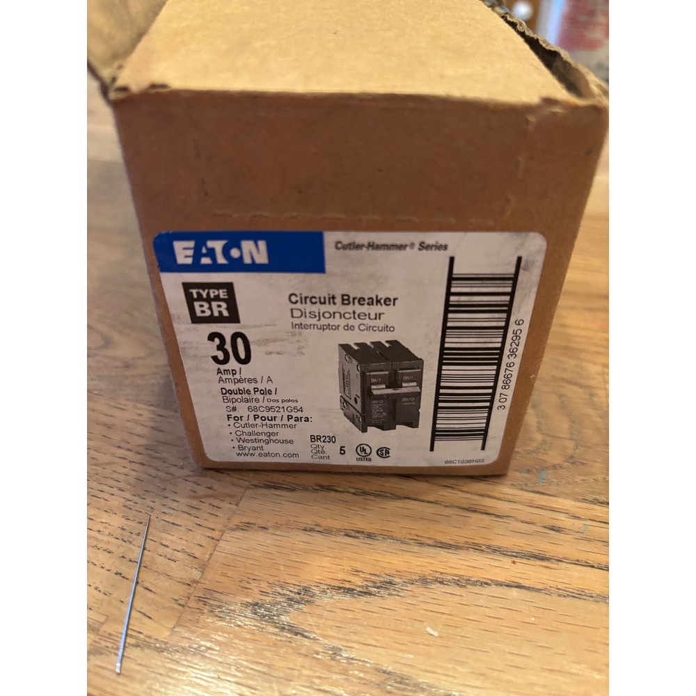 Eaton BR230 30 Amp 2 Pole Type BR Circuit Breaker Cutler-Hammer 5 Pack Box